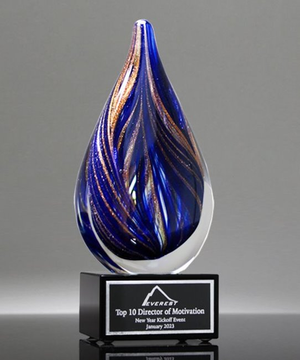 Phoenix Blue Art Glass