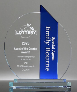 Atlantis Ellipse Crystal Award