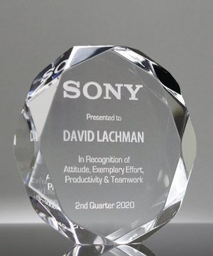 Clear Acrylic Octagon Award