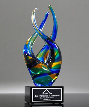 Intrigue Flame Art Glass Award