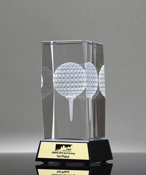 Optical Crystal 3-D Golf Award