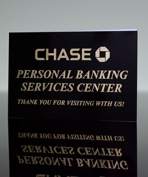 Metal Sign Black to Gold