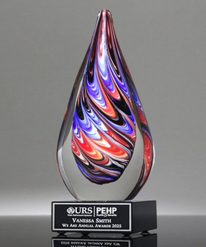 Accolade Art Glass Trophy