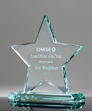 Smooth Jade Glass Star