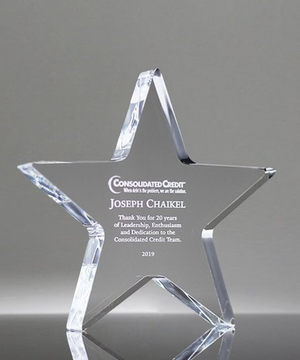 Acrylic Star Paperweight