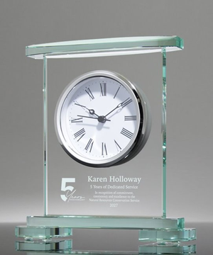 Augustine Jade Glass Desk Clock
