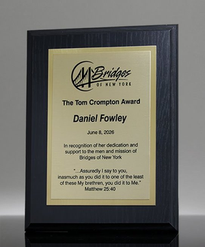 Black Ash Award Plaque