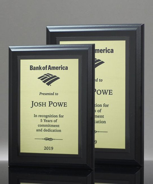 Matt Black Award Plaque