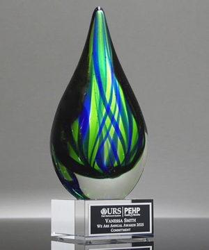 Contemporary Art Glass Trophy