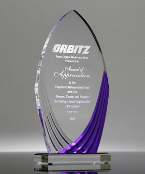 Purple Turin Acrylic Award