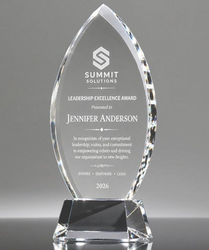 Accolade Flame Optic Crystal Award