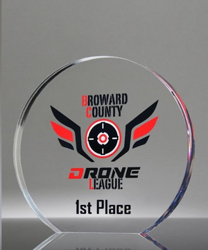 Acrylic Round Paperweight Award