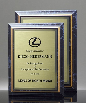 Black Marble-Finish Plaque