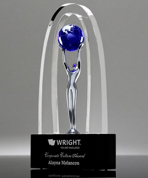 Allegory World Globe Crystal Award