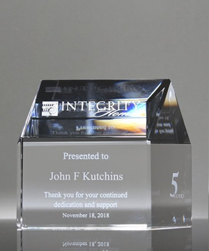 Crystal House Shaped Paperweight