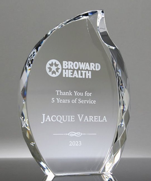 Crystal Faceted Flame Award