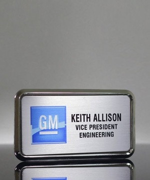 Silver Framed Name Badge