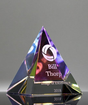 Crystal Pyramid Paperweight
