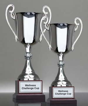 Silver Cup on Cherry Base