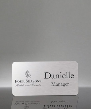 Silver Metal Name Badge