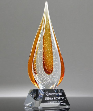 Golden Intrigue Art Crystal