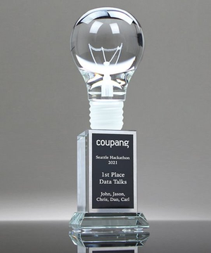 Crystal Light Bulb Trophy