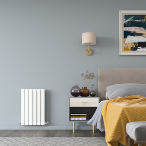 Milano Alpha - Flat Panel Horizontal Designer Radiator - Double Panel - 635mm x 420mm - White