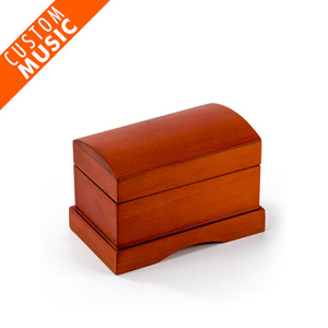 Matte Wood Tone Treasure Chest Custom USB Sound Module Music Box