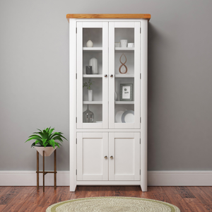 Cambridge Classic Cream Painted Oak Display Cabinet
