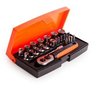 Bahco SL25 Socket Set Metric 1/4" Drive (25 Pieces)