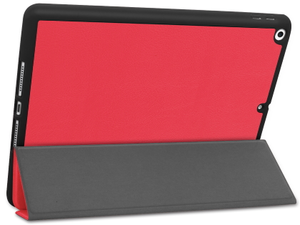 Premium Slim Synthetic Leather Flip Case with Stand for iPad 7/8th Gen - Red