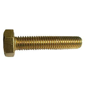 M5 x 25 Brass Hexagon Head Set Screws, DIN 933