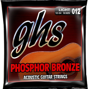 GHS Phosphor Bronze 6-String Light Acoustic Guitar Strings (12-54)