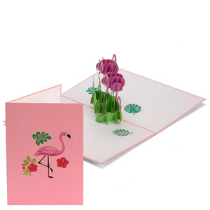 Colorpop - Flamingos Greeting Card Pink