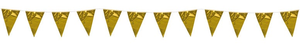 Metallic Gold Foil Pennant Bunting 10m
