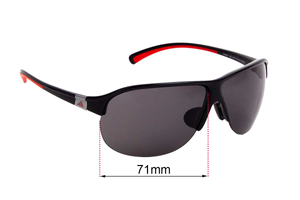 Sunglass Fix Replacement Lenses for Adidas A178 Tourpro L - 71mm Wide