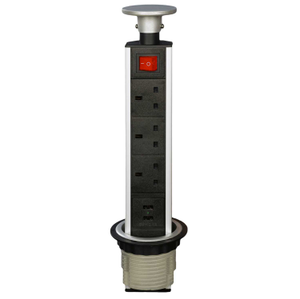 Hispec Voyager 3 x 13A Pop Up Tower Sockets with Twin USB Outlets