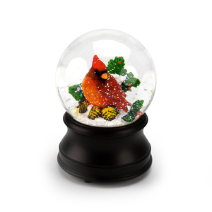 Cardinal Winter Time Snow Globe by San Francisco Music Box Co.
