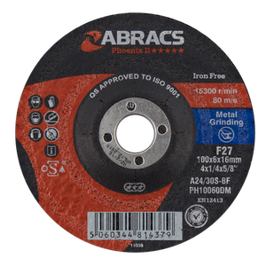 Abracs Phoenix II Metal Grinding Disc 115mm x 6mm x 22mm