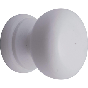 Beech Cabinet/Drawer Knob - 50mm - White - Elite Knobs & Handles