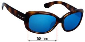 Sunglass Fix Replacement Lenses for Ray-Ban RB4101 Jackie Ohh - 58mm Wide