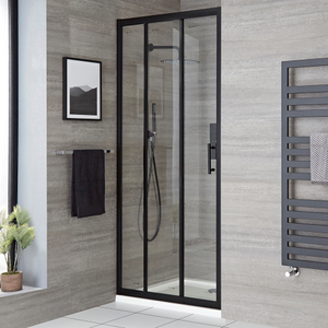 Milano Nero - 900mm Triple Sliding Shower Door