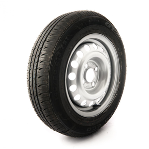 155/80 R13 C, 8 ply, 4 on 100mm. PCD wheel assembly
