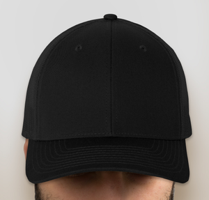 Richardson Snapback Trucker Hat - Embroidered - Black