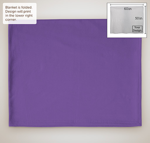 Port & Company Sweatshirt Blanket - Purple