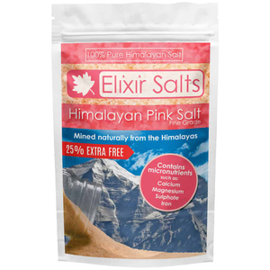Elixir Salts Organic Himalayan Pink Salt (Fine Grade) + 25% FREE - 2kg + 500g Free