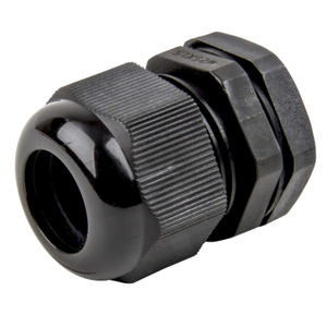 25mm IP68 Compression Gland with Locknut Black (Pack of 10)
