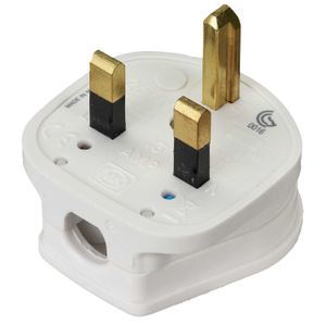 13A 3 Pin Fused Non-Standard Safety Plug White