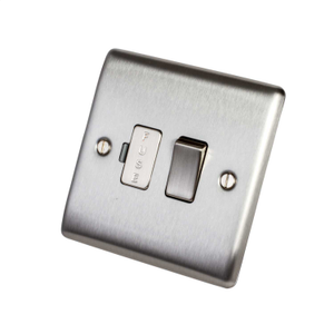 13A Switched Fused Spur Brushed Steel