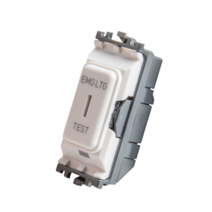20A 2 Way Grid Key Switch marked Emergency Lighting